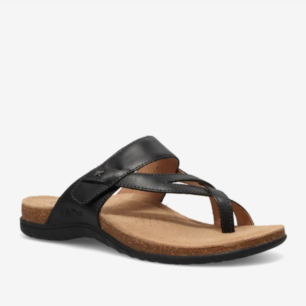 New - Taos Perfect Sandal - Black Leather